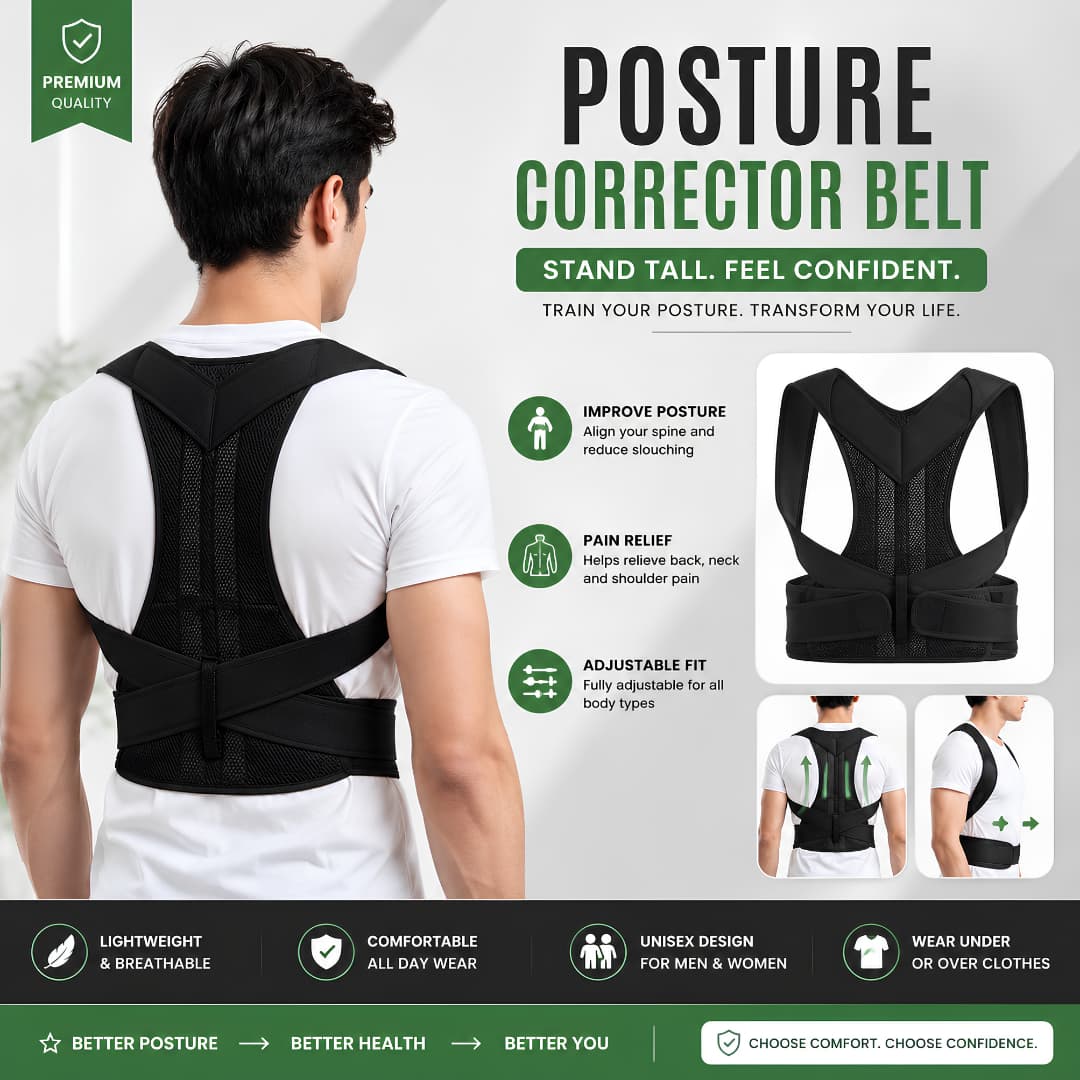 Adjustable Posture Corrector Belt ā Back & Shoulder Support Brace