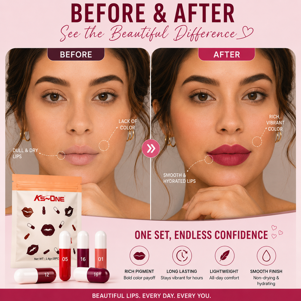 Imported Mini Capsule Lipstick Pack 18 PCS – Long Lasting, Moisturizing & Portable