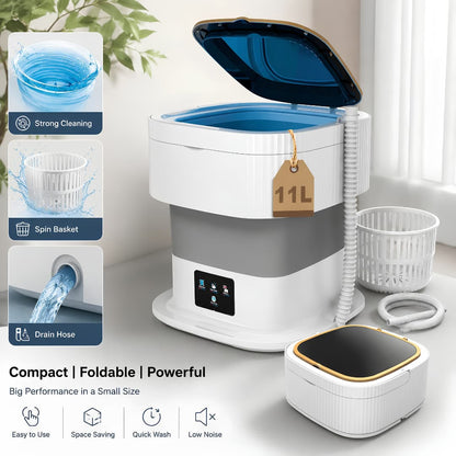Foldable Portable Mini Washing Machine – Compact Laundry Solution