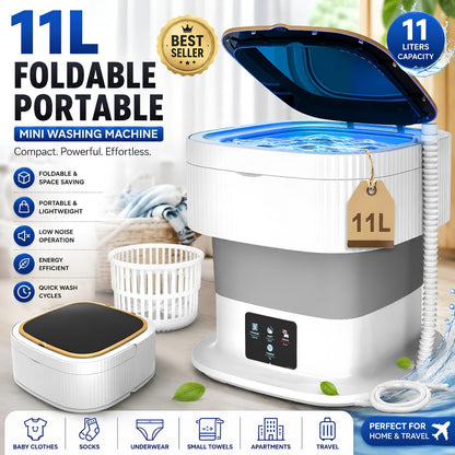 Foldable Portable Mini Washing Machine – Compact Laundry Solution