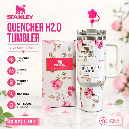Premium Stanley Style Stainless Steel Tumbler – Insulated Travel Cup with Handle