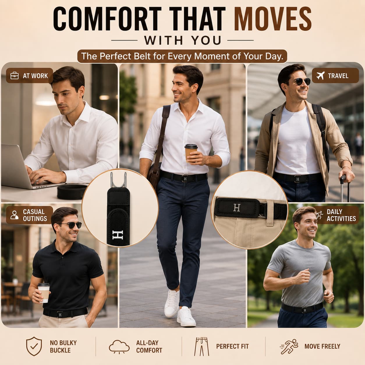 Buckle-Free Elastic Belt Stretchable, Adjustable & Comfortable - BUY 1 GET 1 FREE